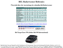 Tablet Screenshot of bel-radarwarner.radarwarner-online.de